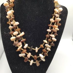 New Beautiful Multi- Colored Stone Necklace 9”